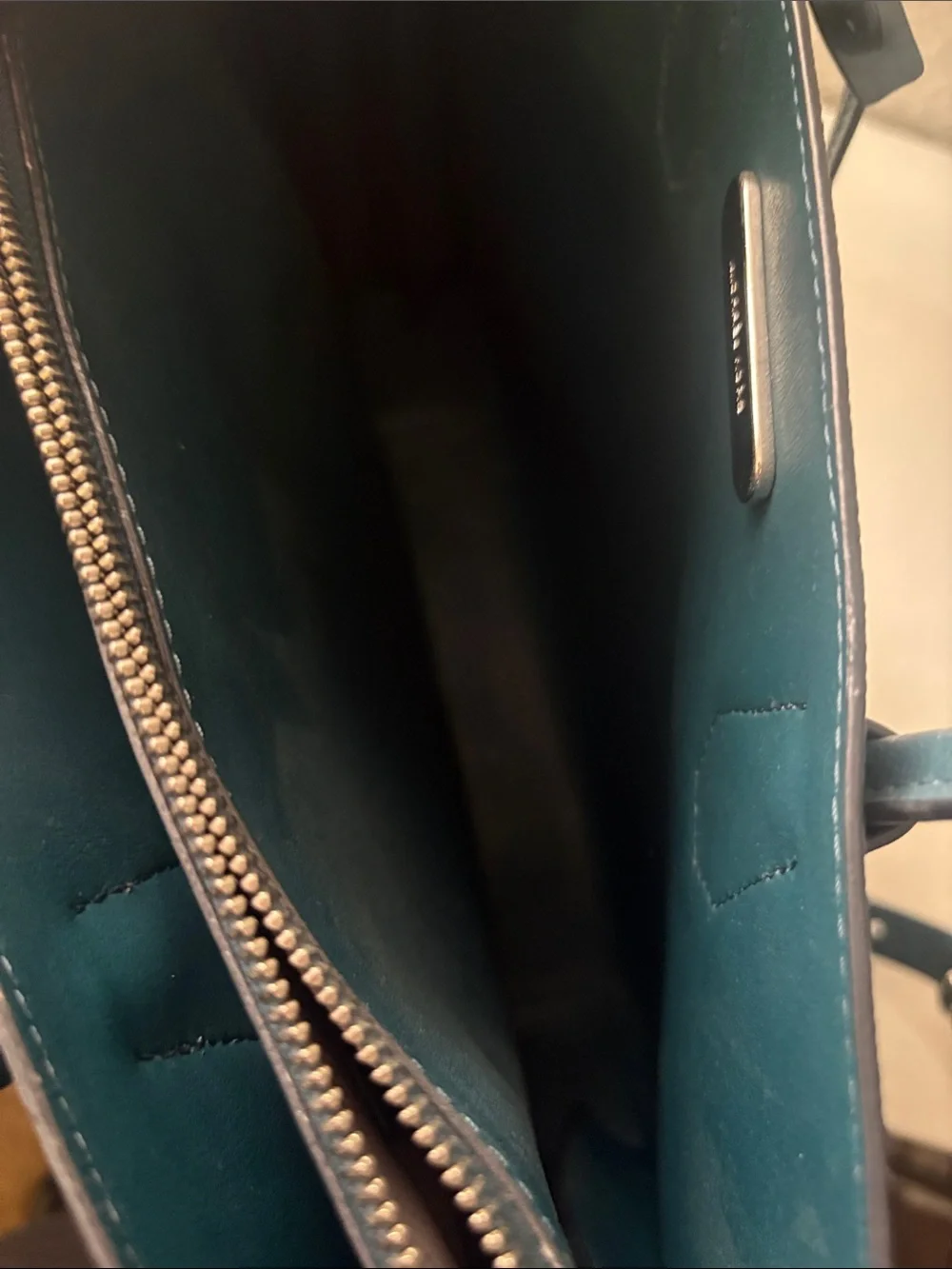 Michael Kors Teal Pebbled Leather Tote with Detachable Strap